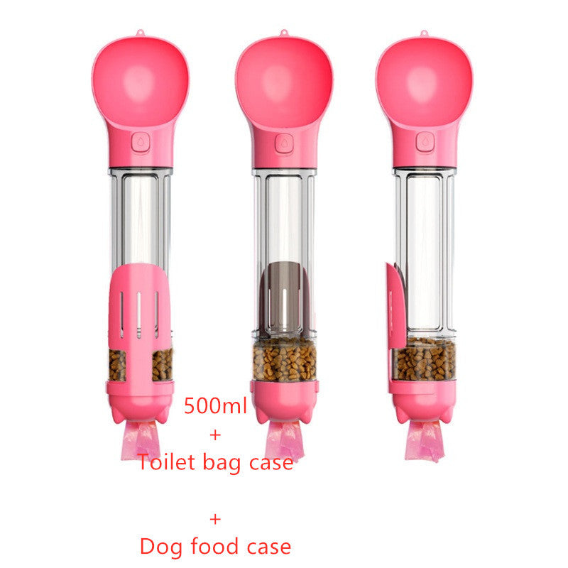 Pet Water Bottle 3 In 1 For Outdoor Adventures